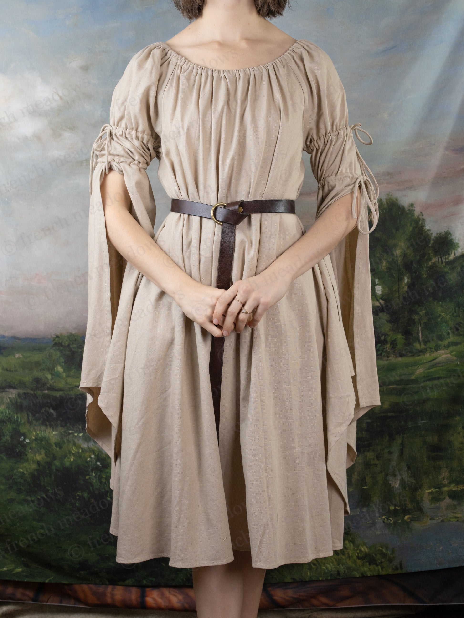 Natural Linen Bell Sleeve Chemise – French Meadows Natural Linen Bell Sleeve Chemise – French Meadows