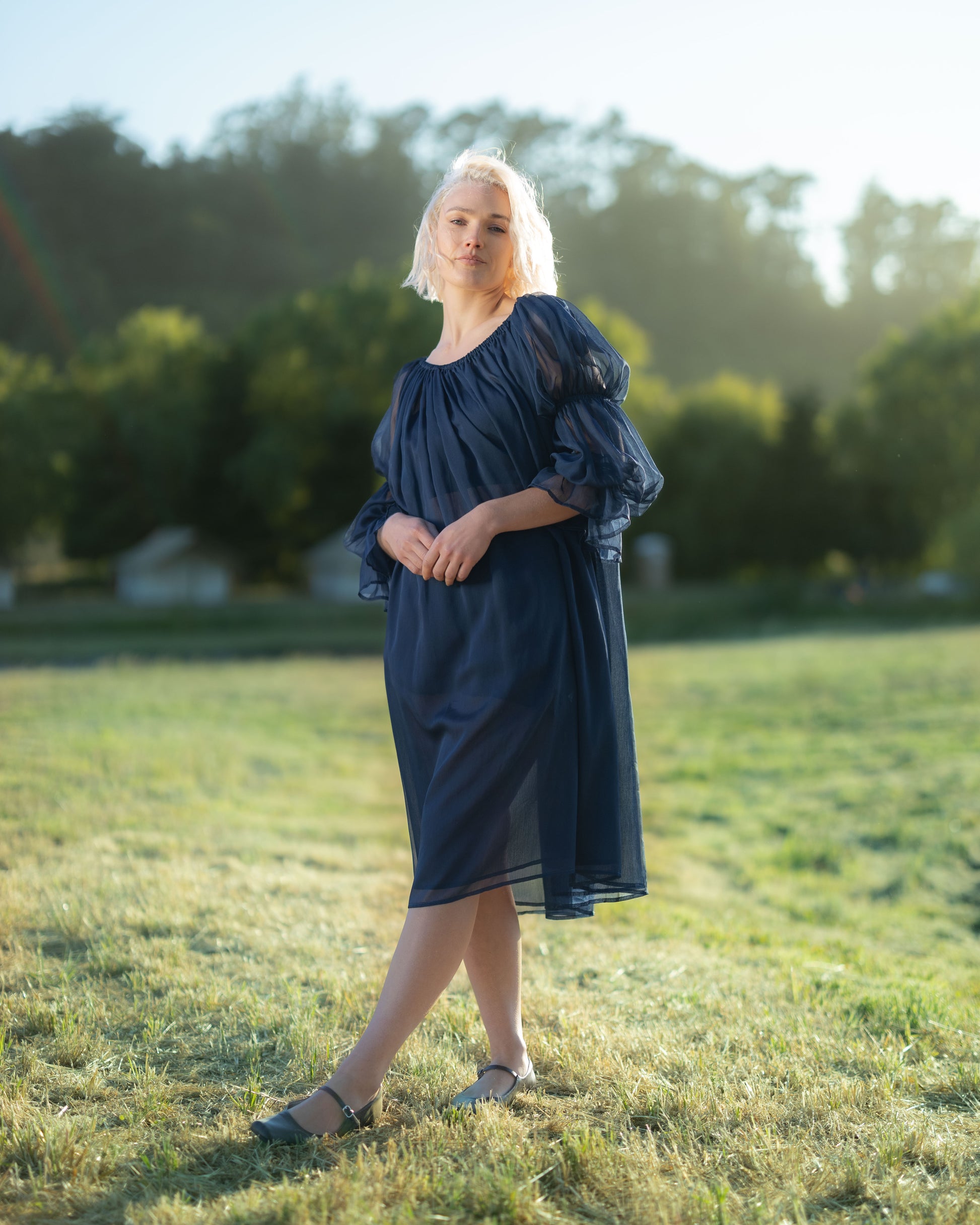 samaria french navy corset dress Clothing : Midi Dresses : 'Samaria' French Navy Corset Sundress