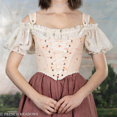 Handmade Ditsy Mushroom Renaissance Bodice