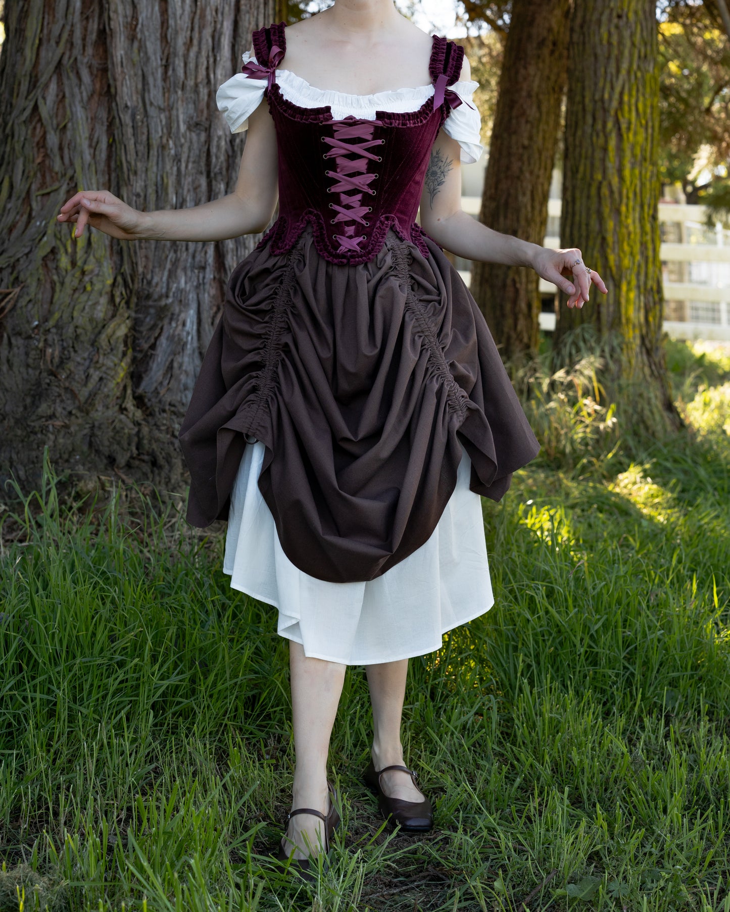 Plum Velvet 18th Century Stays