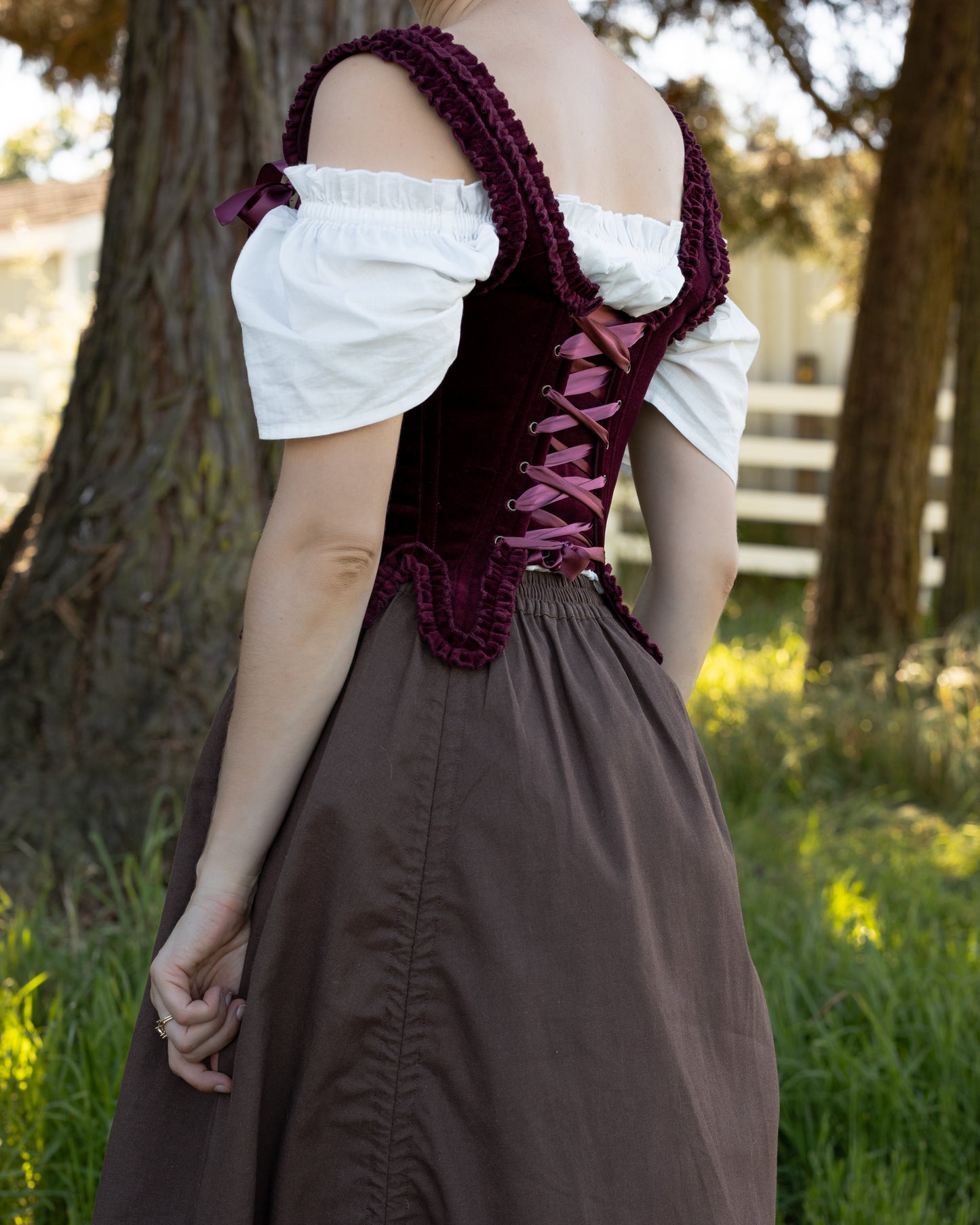 Plum Velvet 18th Century Stays