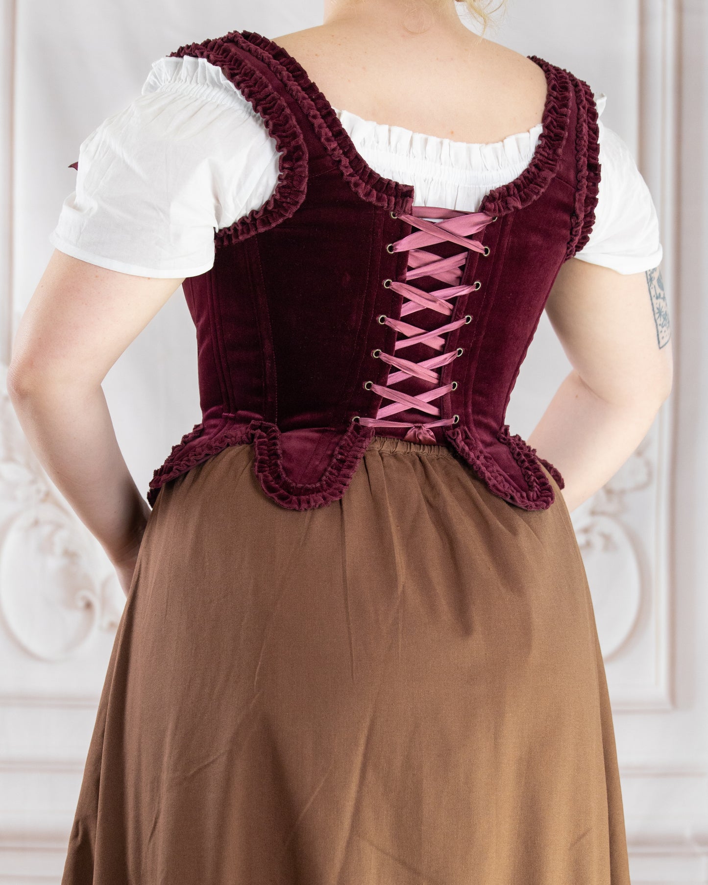 Plum Velvet 18th Century Stays