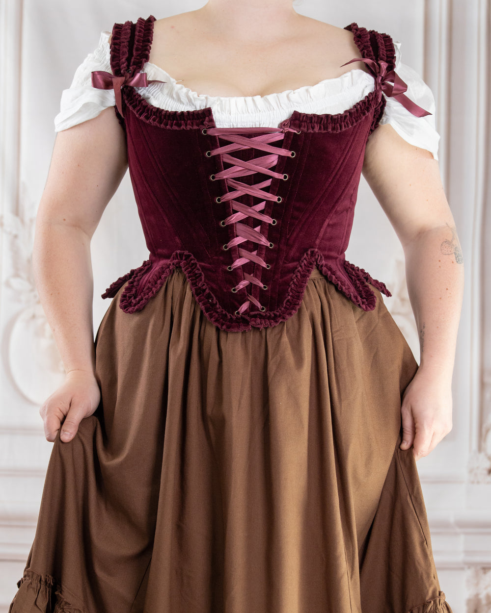 Plum Velvet 18th Century Stays