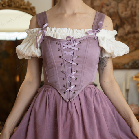 Purple Dusk Satin Corset Top