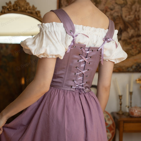 Purple Dusk Satin Corset Top