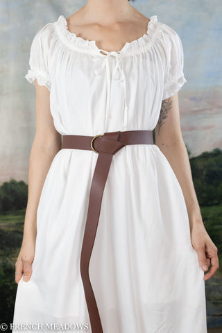 Short Puff Sleeve Chemise Dress