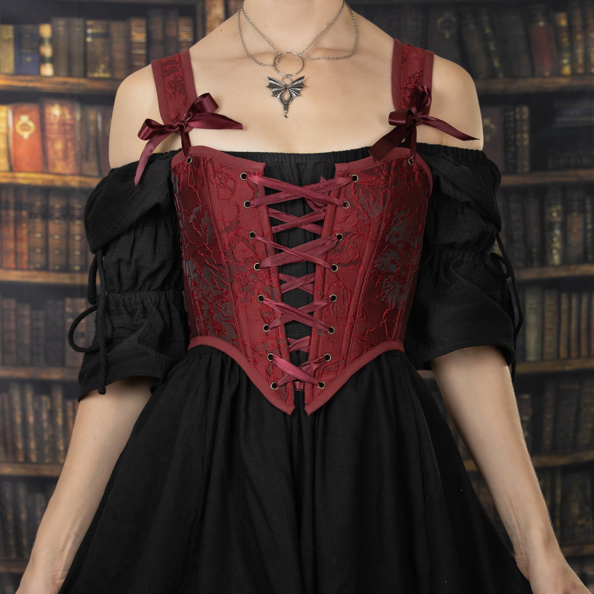 Black Linen Corset | Black Renaissance Bodice From French Meadows Black Linen Corset | Black Renaissance Bodice From French Meadows