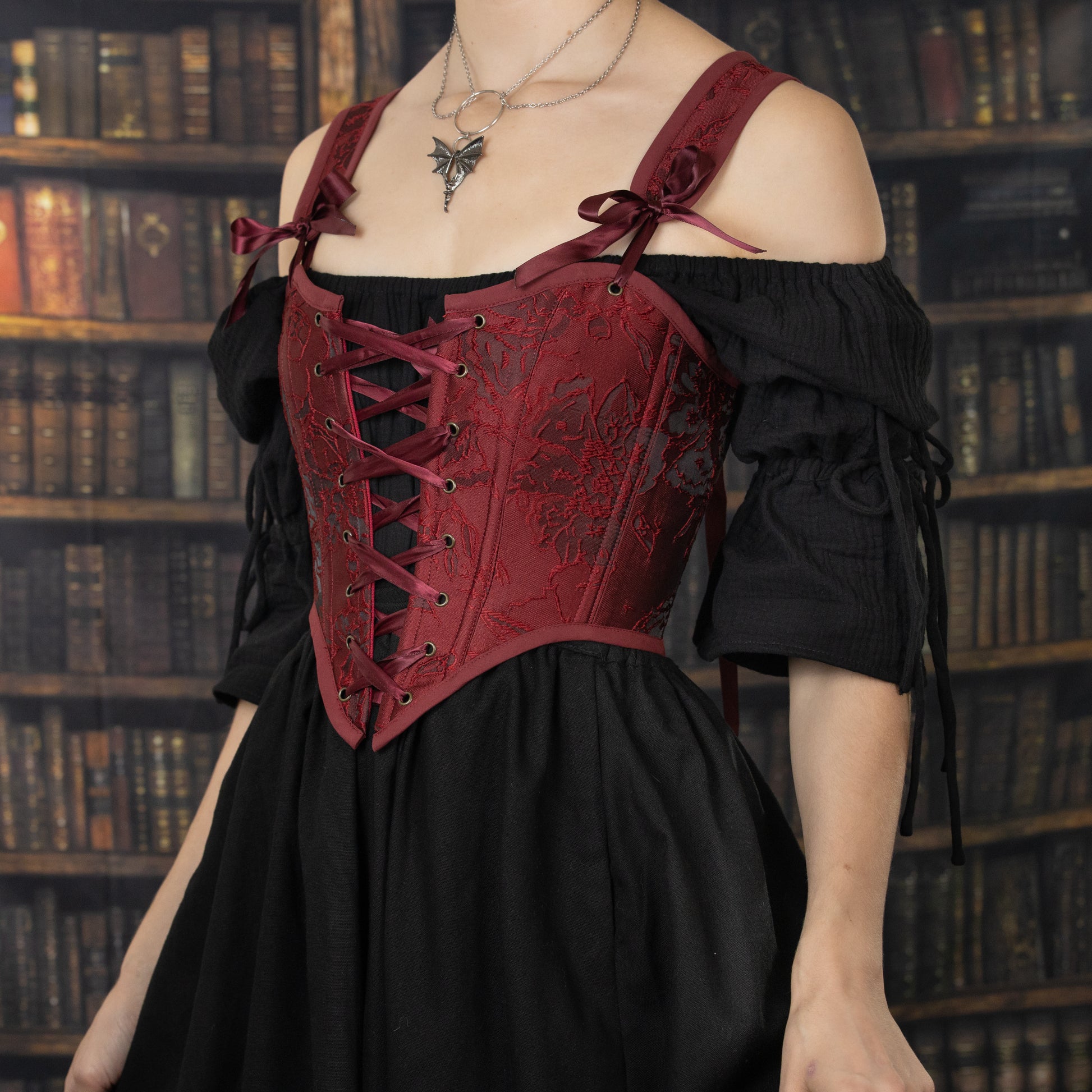 Black Linen Corset | Black Renaissance Bodice From French Meadows Black Linen Corset | Black Renaissance Bodice From French Meadows