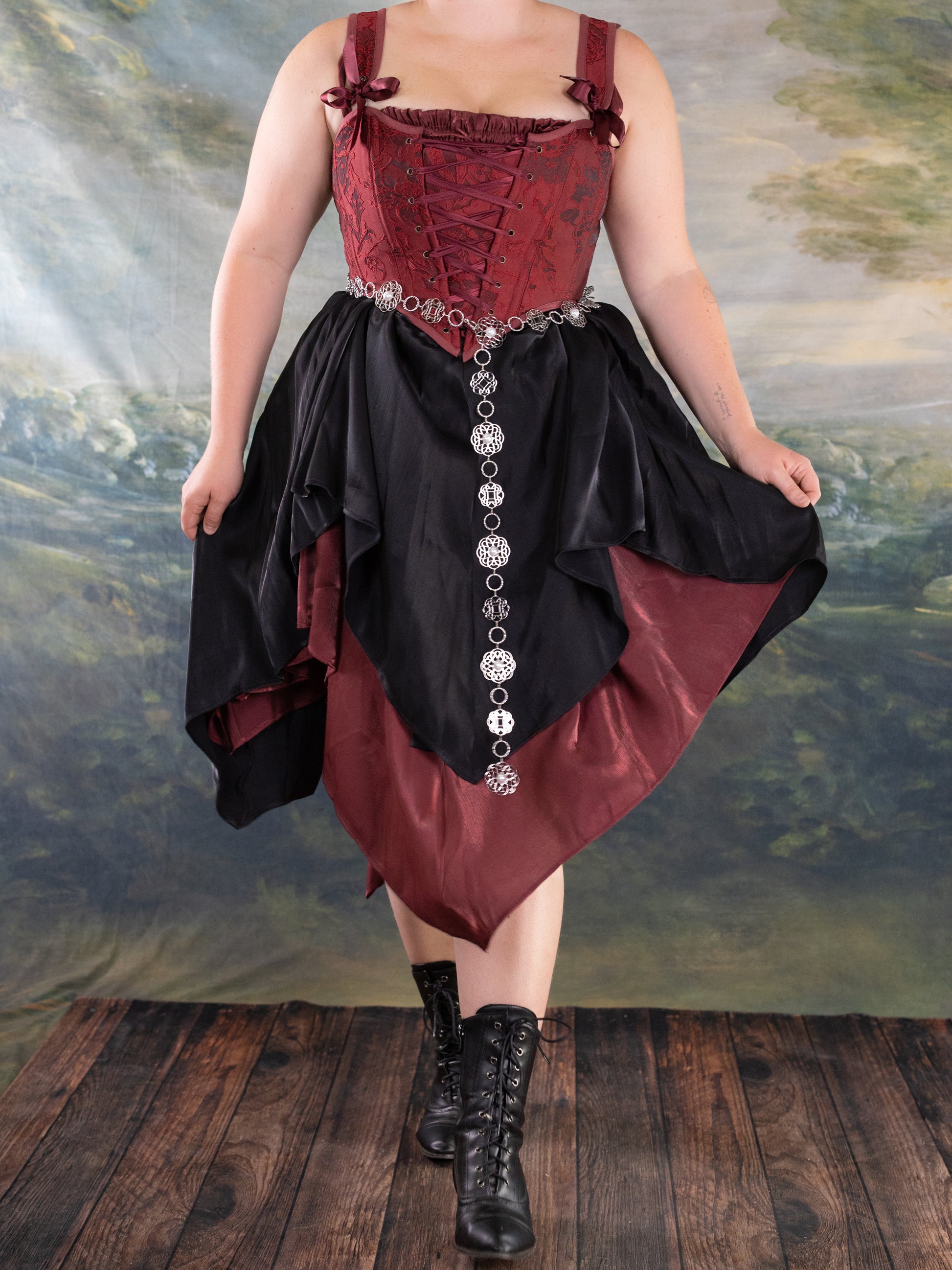 Dark Red Flutter Dress 3XL