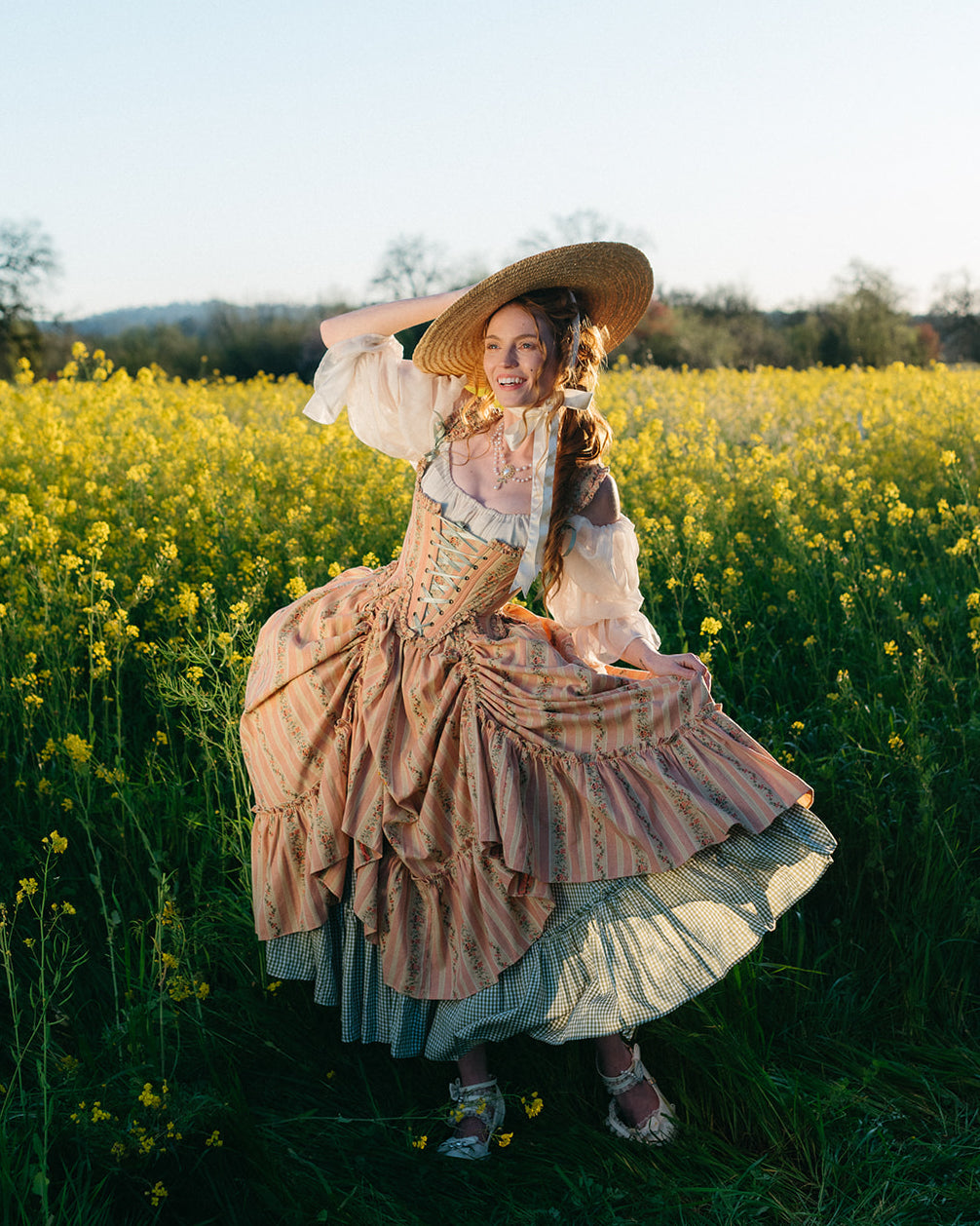 Rococo Pink Ruffle Skirt