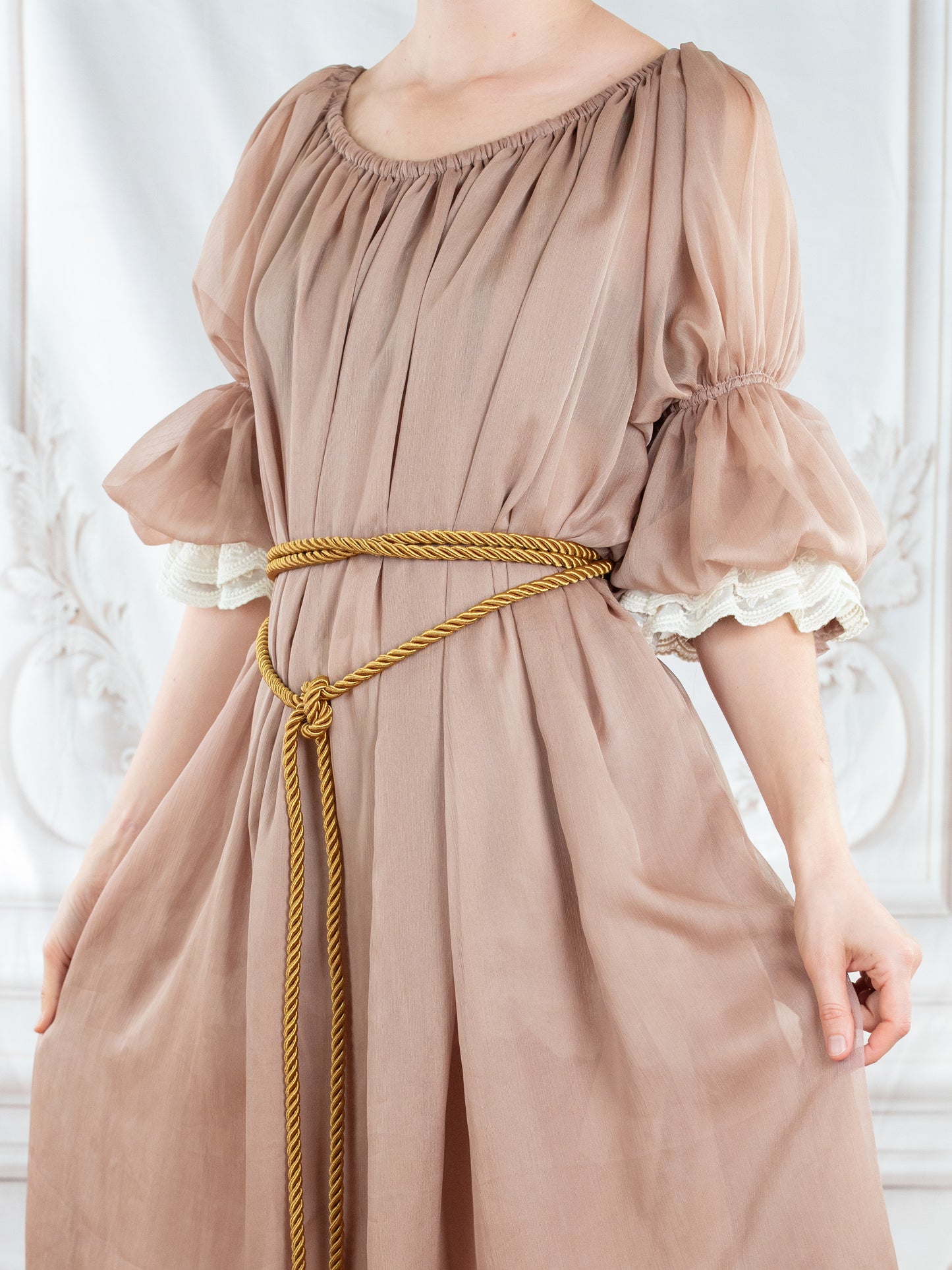 Rose Chiffon Chemise