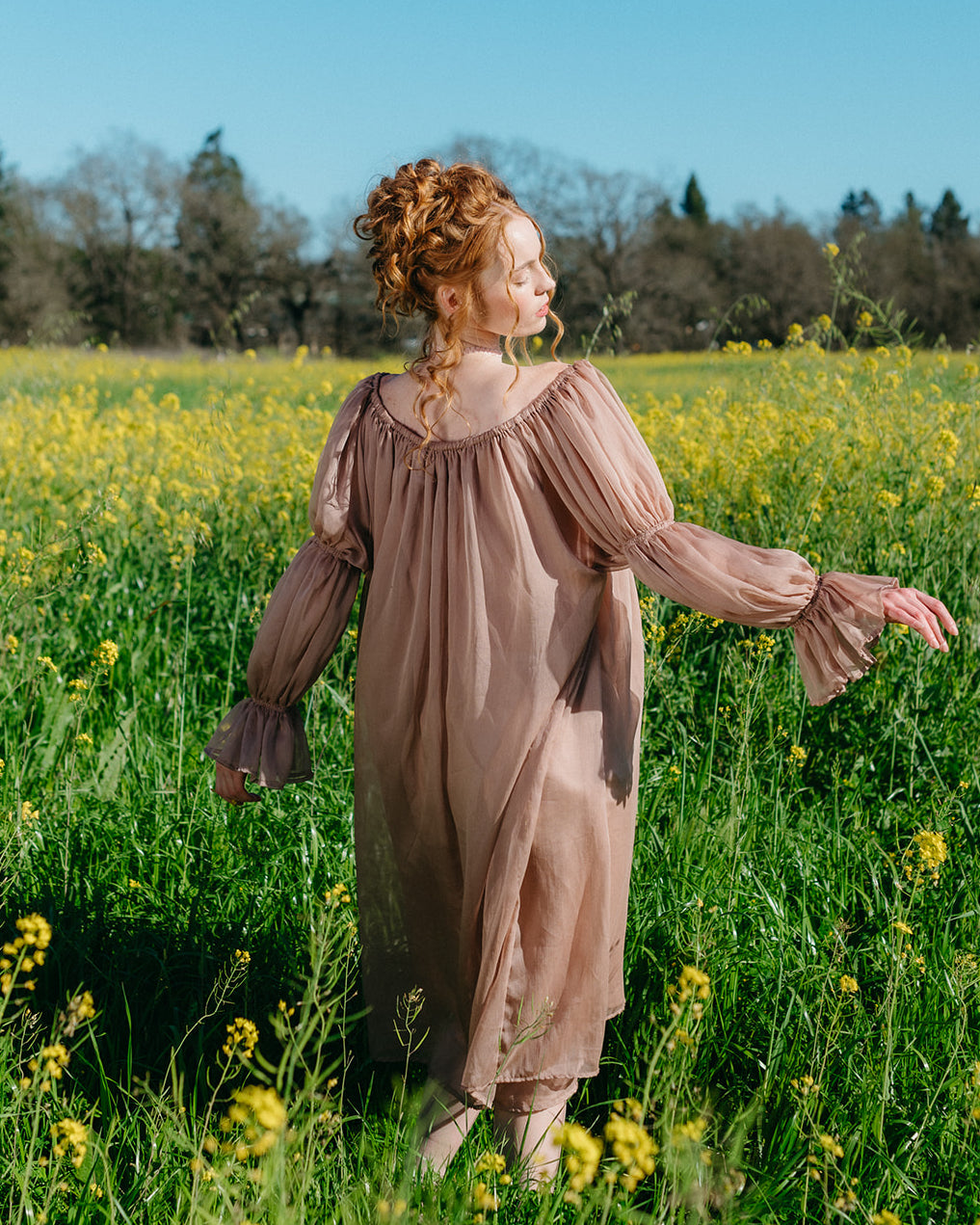 Rose Chiffon Chemise