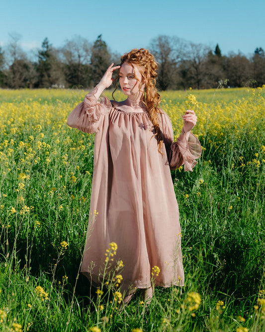 Rose Chiffon Chemise