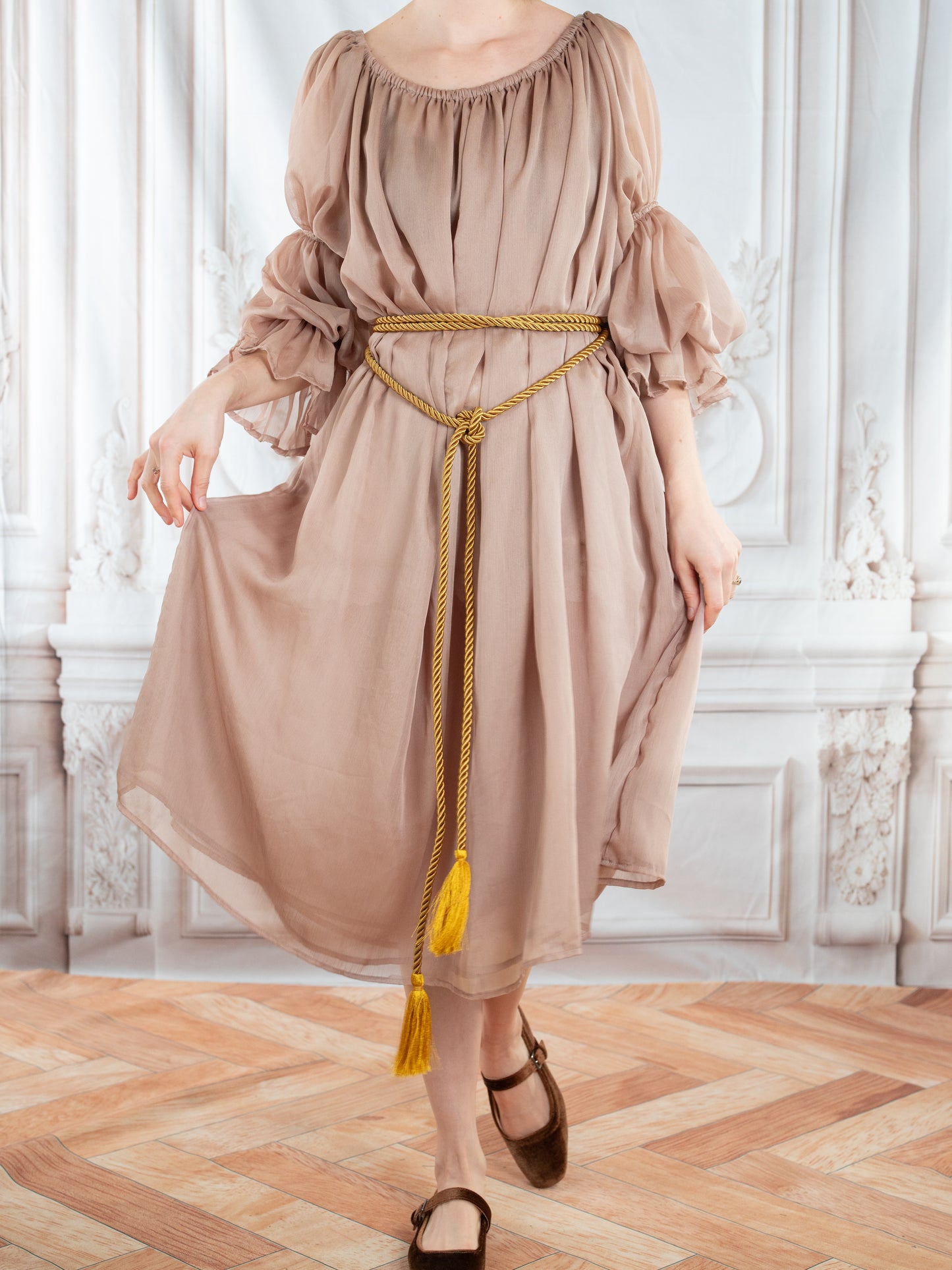 Rose Chiffon Chemise