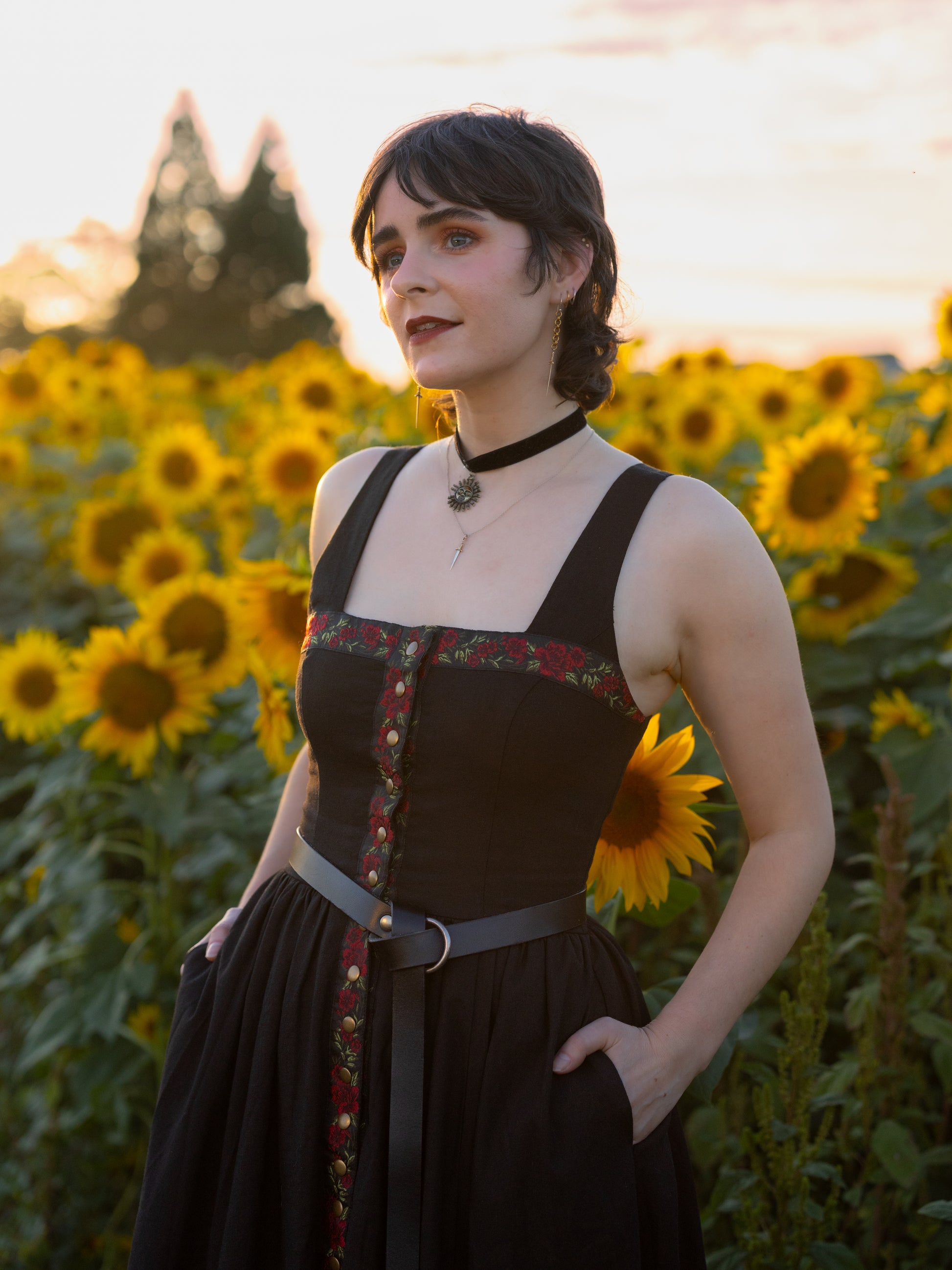 Black Ribbon Sarafan Corset Dress | French Meadows Corsets Black Ribbon Sarafan Corset Dress | French Meadows Corsets