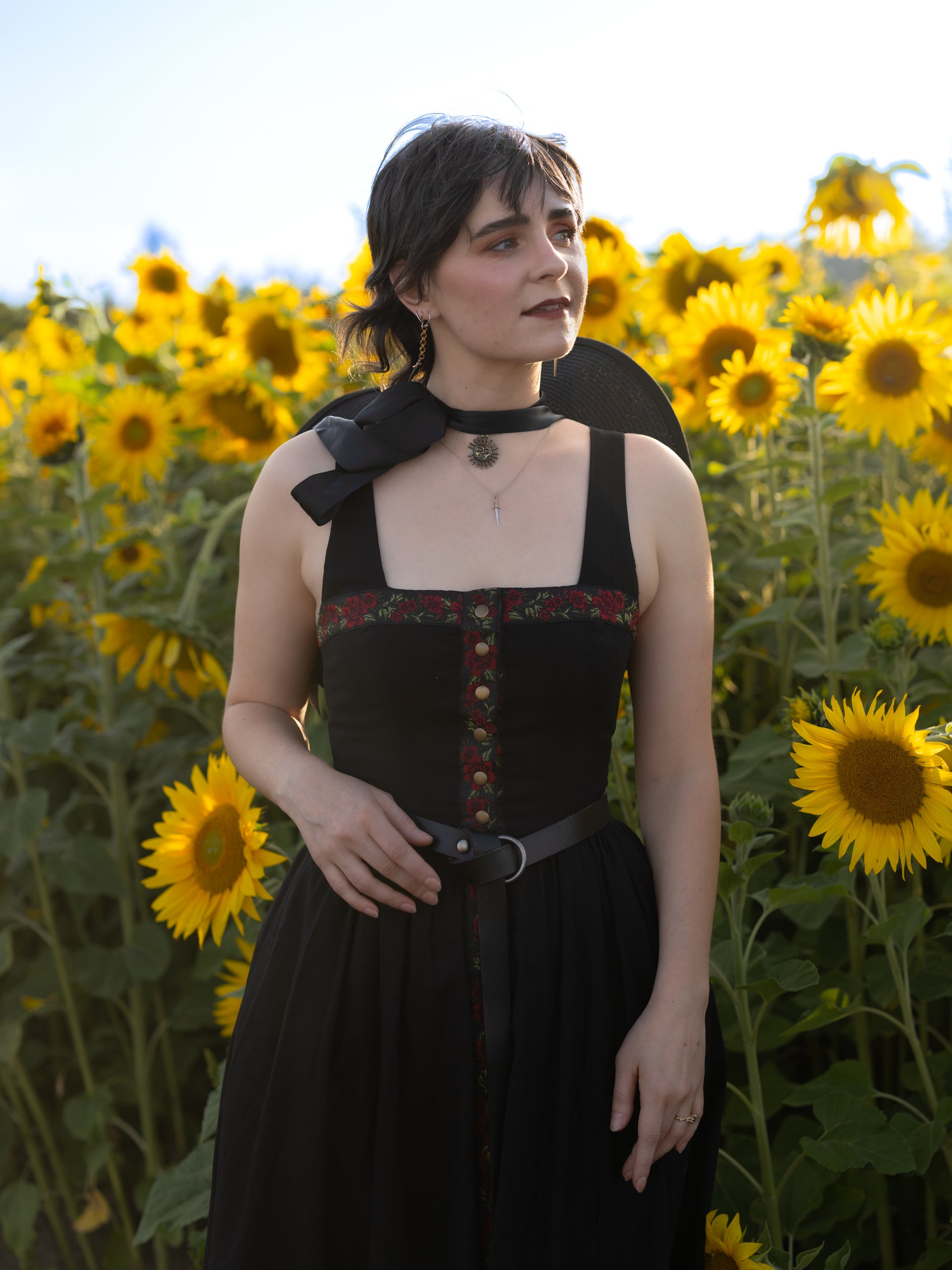 Black Ribbon Sarafan Corset Dress | French Meadows Corsets Black Ribbon Sarafan Corset Dress | French Meadows Corsets