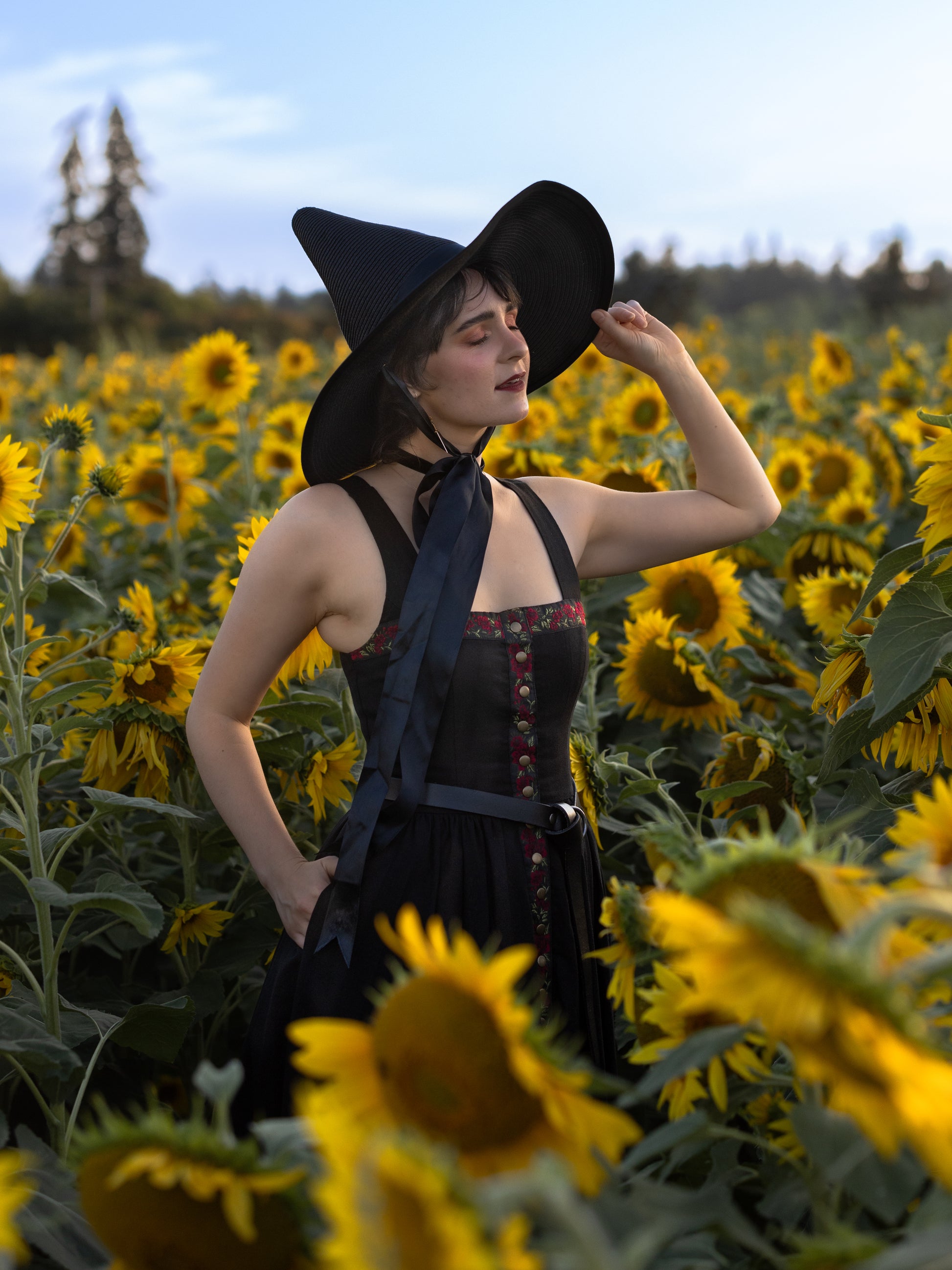 Black Ribbon Sarafan Corset Dress | French Meadows Corsets Black Ribbon Sarafan Corset Dress | French Meadows Corsets