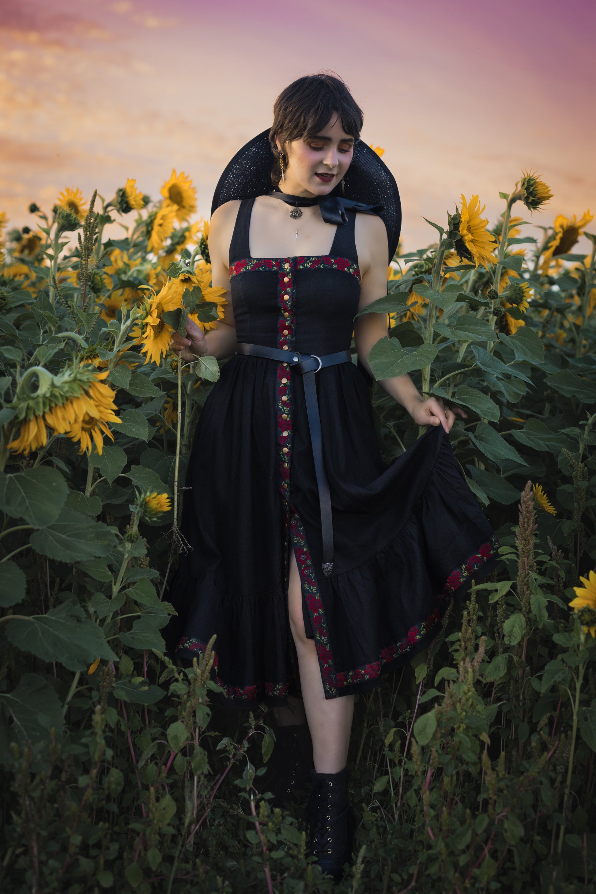 Black Ribbon Sarafan Corset Dress | French Meadows Corsets Black Ribbon Sarafan Corset Dress | French Meadows Corsets