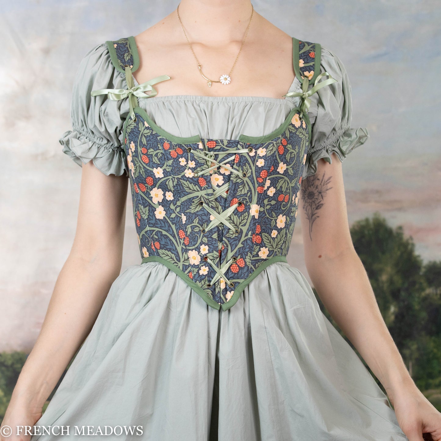 Handmade Victorian Raspberries Renaissance Bodice