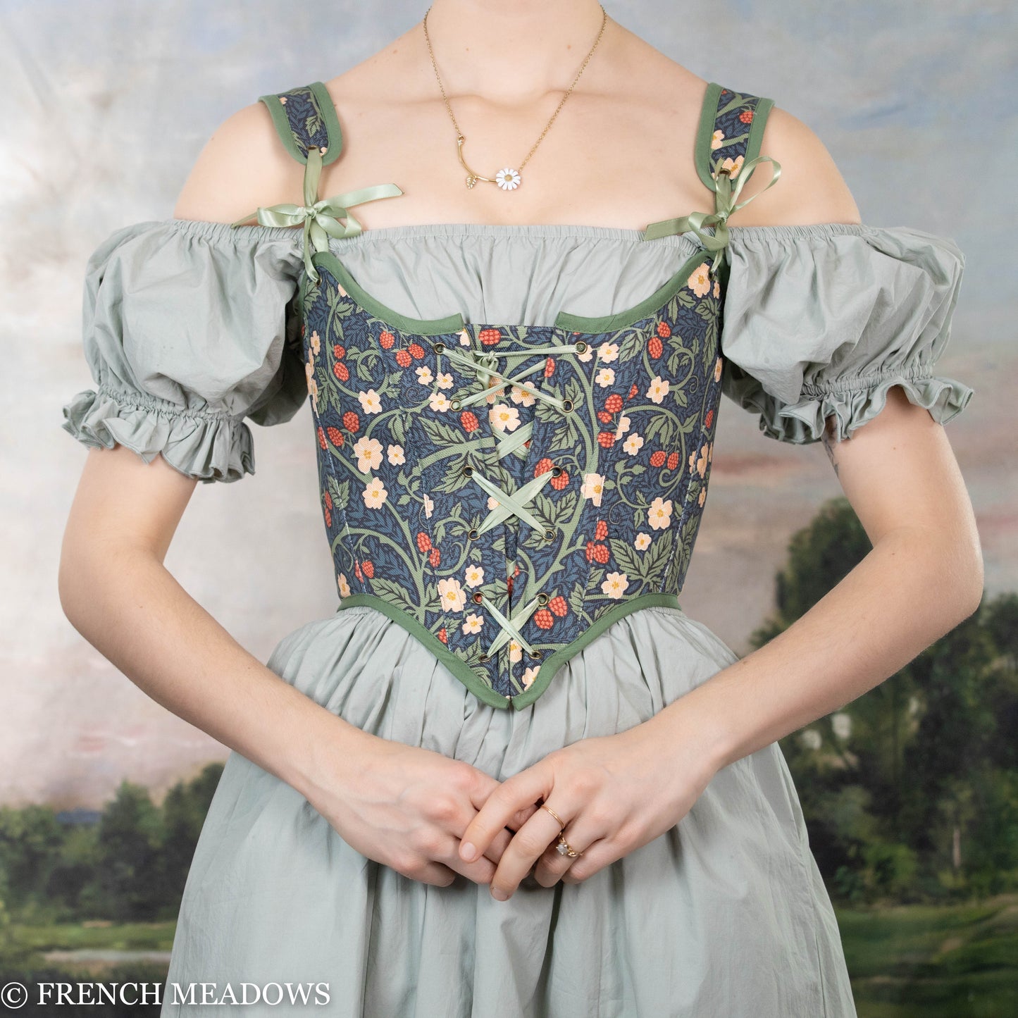 Handmade Victorian Raspberries Renaissance Bodice