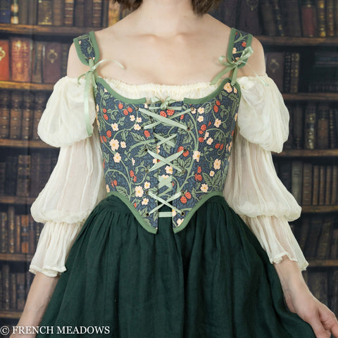 Handmade Victorian Raspberries Renaissance Bodice