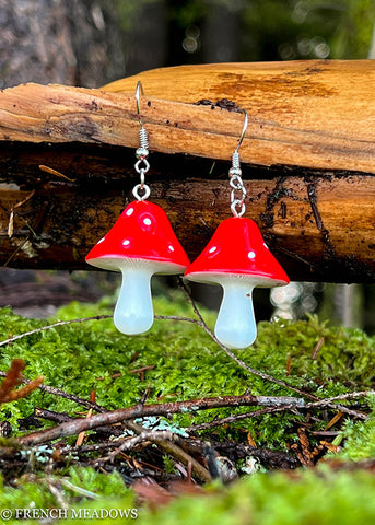 Amanita Mushroom Earrings