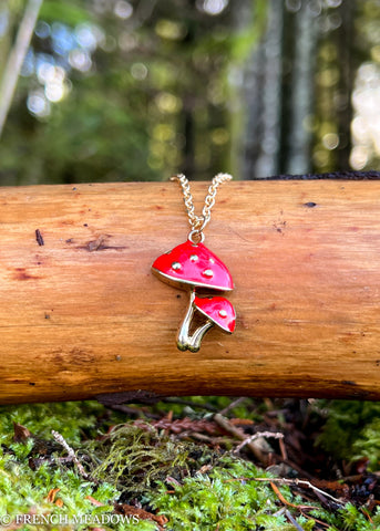 Amanita Mushroom Necklace